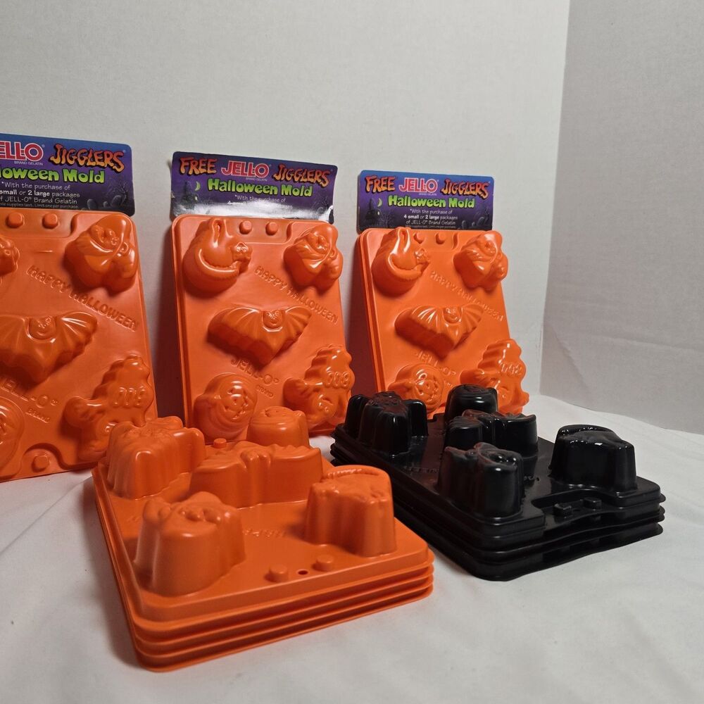 Jello Jigglers Molds Halloween Huge Lot/14 Vintage Plastic Kitchen Mold VTG
